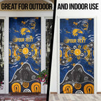 Personalized West Coast Eagles Door Cover Aboriginal Dot Painting Graffiti Style