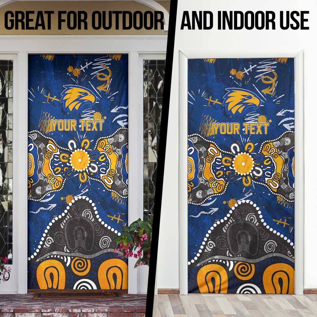 Personalized West Coast Eagles Door Cover Aboriginal Dot Painting Graffiti Style