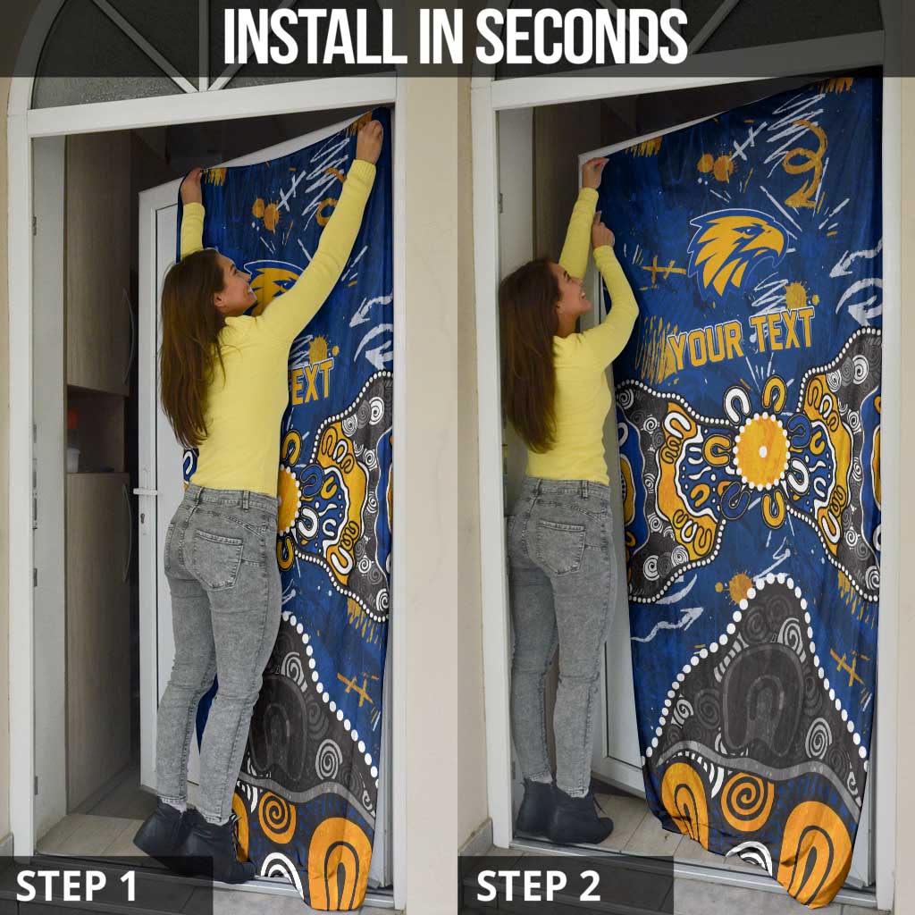 Personalized West Coast Eagles Door Cover Aboriginal Dot Painting Graffiti Style