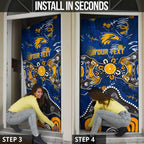Personalized West Coast Eagles Door Cover Aboriginal Dot Painting Graffiti Style