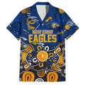 Personalized West Coast Eagles Family Matching Long Sleeve Bodycon Dress and Hawaiian Shirt Aboriginal Dot Painting Graffiti Style