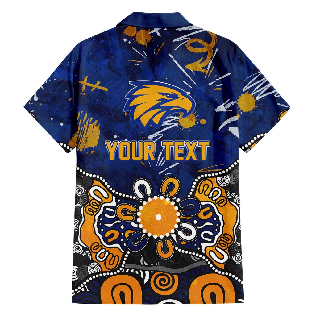 Personalized West Coast Eagles Family Matching Tank Maxi Dress and Hawaiian Shirt Aboriginal Dot Painting Graffiti Style
