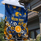 Personalized West Coast Eagles Garden Flag Aboriginal Dot Painting Graffiti Style