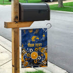 Personalized West Coast Eagles Garden Flag Aboriginal Dot Painting Graffiti Style