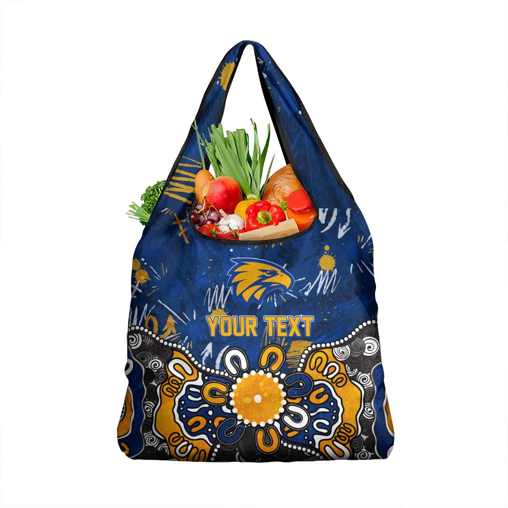 Personalized West Coast Eagles Grocery Bag Aboriginal Dot Painting Graffiti Style