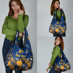 Personalized West Coast Eagles Grocery Bag Aboriginal Dot Painting Graffiti Style