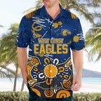Personalized West Coast Eagles Hawaiian Shirt Aboriginal Dot Painting Graffiti Style