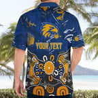 Personalized West Coast Eagles Hawaiian Shirt Aboriginal Dot Painting Graffiti Style