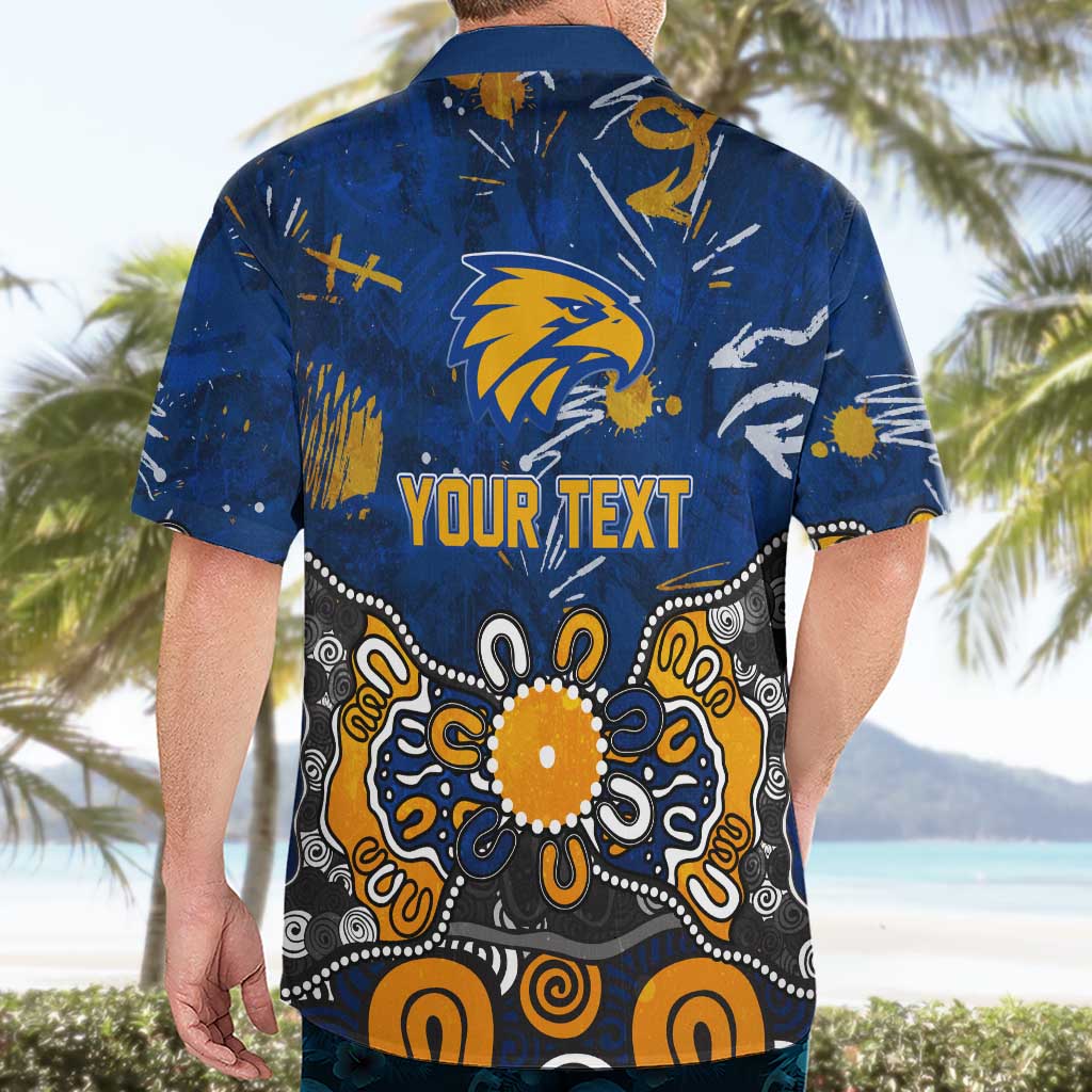 Personalized West Coast Eagles Hawaiian Shirt Aboriginal Dot Painting Graffiti Style
