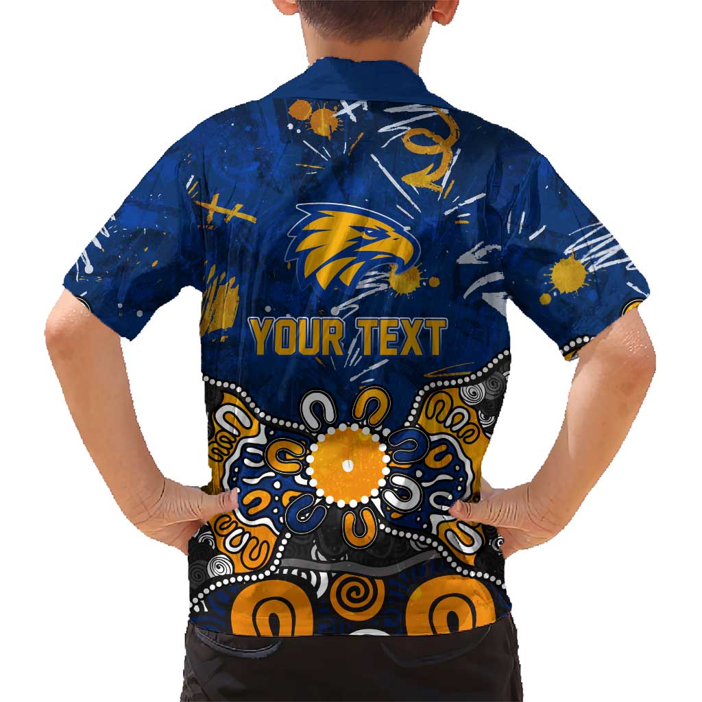 Personalized West Coast Eagles Hawaiian Shirt Aboriginal Dot Painting Graffiti Style