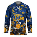 Personalized West Coast Eagles Hockey Jersey Aboriginal Dot Painting Graffiti Style