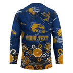 Personalized West Coast Eagles Hockey Jersey Aboriginal Dot Painting Graffiti Style