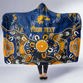 Personalized West Coast Eagles Hooded Blanket Aboriginal Dot Painting Graffiti Style
