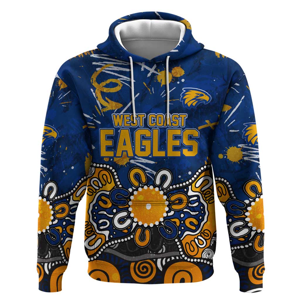 Personalized West Coast Eagles Hoodie Aboriginal Dot Painting Graffiti Style