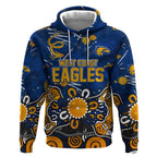 Personalized West Coast Eagles Hoodie Aboriginal Dot Painting Graffiti Style