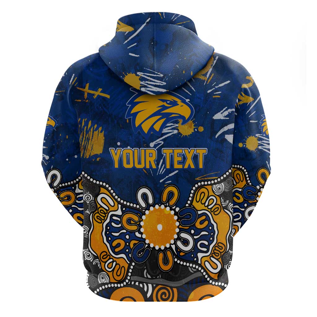 Personalized West Coast Eagles Hoodie Aboriginal Dot Painting Graffiti Style