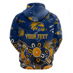 Personalized West Coast Eagles Hoodie Aboriginal Dot Painting Graffiti Style