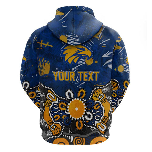 Personalized West Coast Eagles Hoodie Aboriginal Dot Painting Graffiti Style