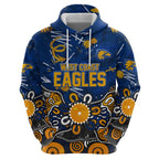 Personalized West Coast Eagles Hoodie Aboriginal Dot Painting Graffiti Style