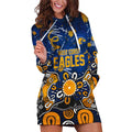 Personalized West Coast Eagles Hoodie Dress Aboriginal Dot Painting Graffiti Style
