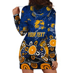 Personalized West Coast Eagles Hoodie Dress Aboriginal Dot Painting Graffiti Style