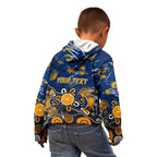 Personalized West Coast Eagles Kid Hoodie Aboriginal Dot Painting Graffiti Style
