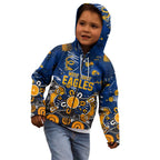 Personalized West Coast Eagles Kid Hoodie Aboriginal Dot Painting Graffiti Style