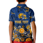 Personalized West Coast Eagles Kid Polo Shirt Aboriginal Dot Painting Graffiti Style