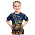 Personalized West Coast Eagles Kid T Shirt Aboriginal Dot Painting Graffiti Style