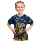 Personalized West Coast Eagles Kid T Shirt Aboriginal Dot Painting Graffiti Style