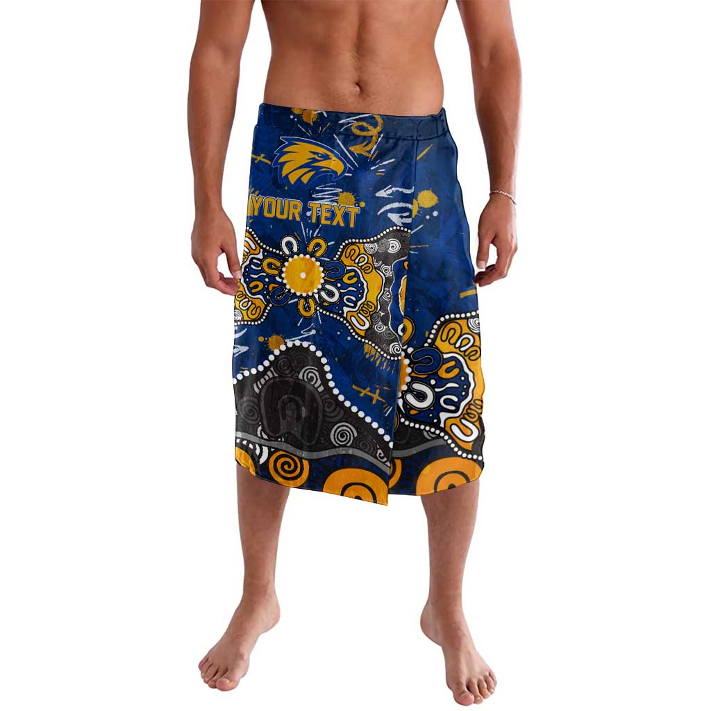 Personalized West Coast Eagles Lavalava Aboriginal Dot Painting Graffiti Style