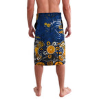 Personalized West Coast Eagles Lavalava Aboriginal Dot Painting Graffiti Style
