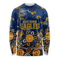 Personalized West Coast Eagles Long Sleeve Shirt Aboriginal Dot Painting Graffiti Style