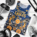Personalized West Coast Eagles Men Tank Top Aboriginal Dot Painting Graffiti Style