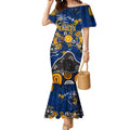 Personalized West Coast Eagles Mermaid Dress Aboriginal Dot Painting Graffiti Style