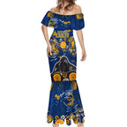 Personalized West Coast Eagles Mermaid Dress Aboriginal Dot Painting Graffiti Style