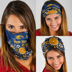 Personalized West Coast Eagles Neck Gaiter Aboriginal Dot Painting Graffiti Style