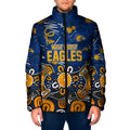 Personalized West Coast Eagles Padded Jacket Aboriginal Dot Painting Graffiti Style