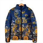 Personalized West Coast Eagles Padded Jacket Aboriginal Dot Painting Graffiti Style