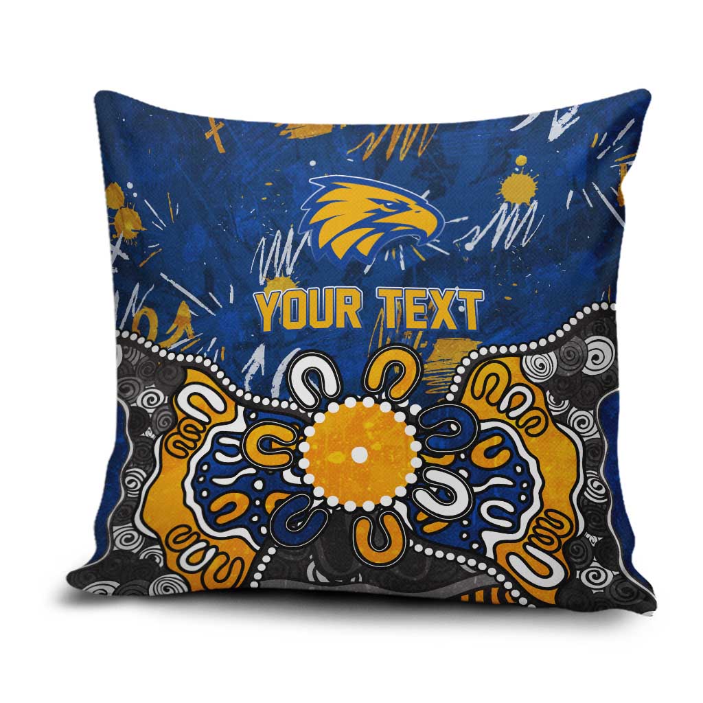 Personalized West Coast Eagles Pillow Cover Aboriginal Dot Painting Graffiti Style