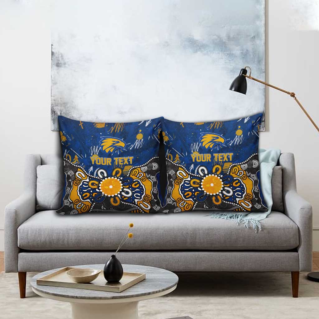 Personalized West Coast Eagles Pillow Cover Aboriginal Dot Painting Graffiti Style