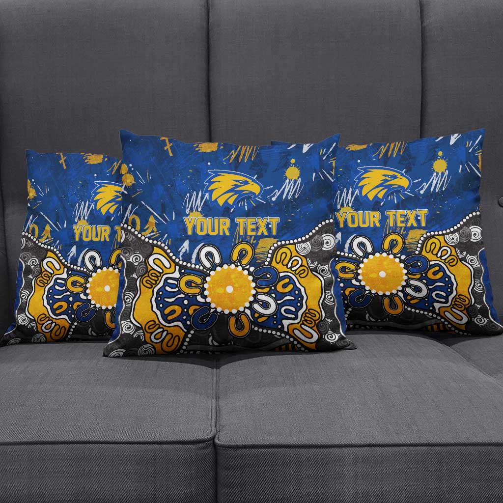 Personalized West Coast Eagles Pillow Cover Aboriginal Dot Painting Graffiti Style
