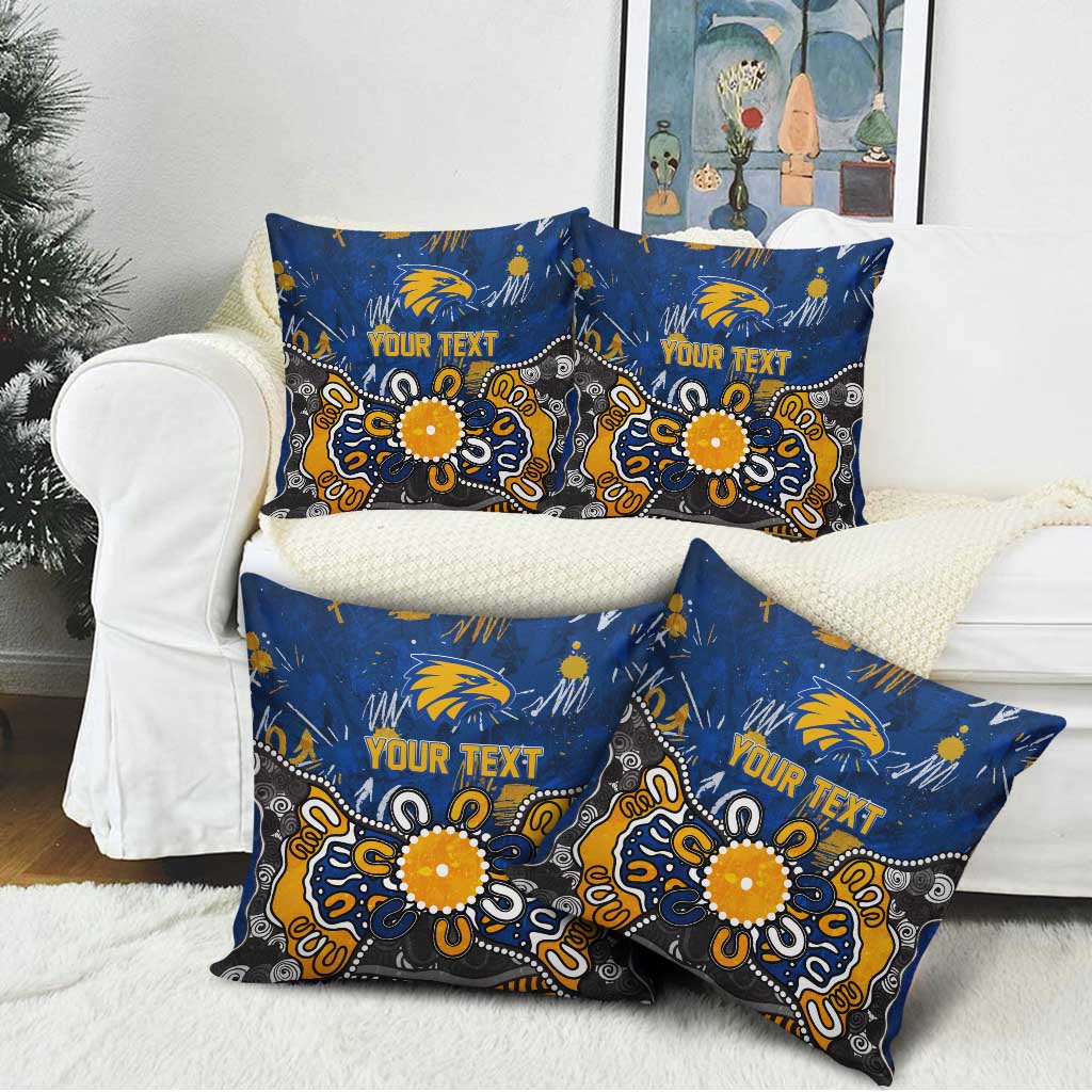 Personalized West Coast Eagles Pillow Cover Aboriginal Dot Painting Graffiti Style