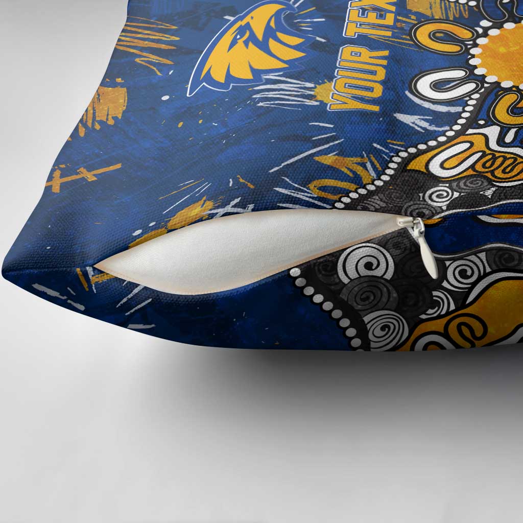 Personalized West Coast Eagles Pillow Cover Aboriginal Dot Painting Graffiti Style