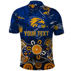 Personalized West Coast Eagles Polo Shirt Aboriginal Dot Painting Graffiti Style