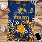 Personalized West Coast Eagles Puzzle Aboriginal Dot Painting Graffiti Style