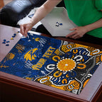 Personalized West Coast Eagles Puzzle Aboriginal Dot Painting Graffiti Style