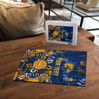 Personalized West Coast Eagles Puzzle Aboriginal Dot Painting Graffiti Style
