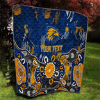 Personalized West Coast Eagles Quilt Aboriginal Dot Painting Graffiti Style