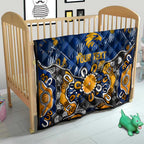 Personalized West Coast Eagles Quilt Aboriginal Dot Painting Graffiti Style